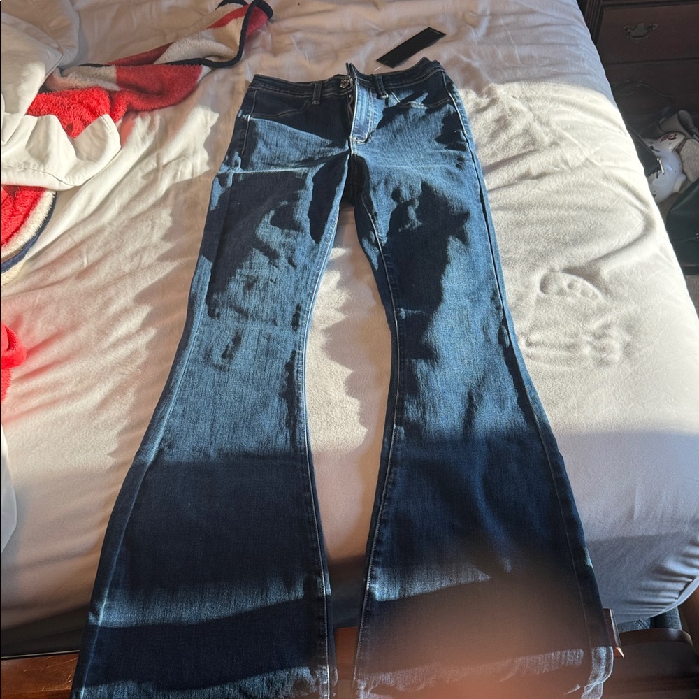 Willow Boutique Women's Classic Blue Boot Cut Jeans - Picture 2 of 5